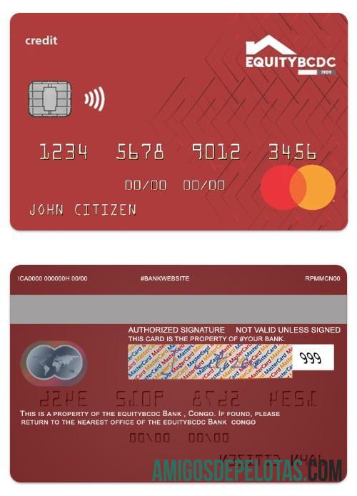 Congo EquityBCDC Bank Credit Mastercard modelo